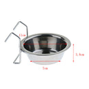 2 Pcs Stainless Steel Food Water Cup Feeder Feeding Dish For Parrot Bird Macaw