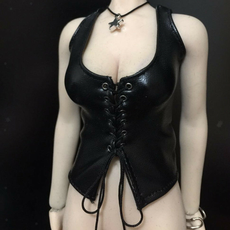 1pcs 1/6 Scale Soldier Artificial Leather Waistcoat for 12'' Action Figures