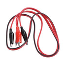 2 x 92 cm dual double ended probe cayman alligator clip cable A4I7