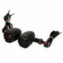 1 Pair DC 12V Universal Motorcycle Amber Turn Signals  Lights Indicator Black