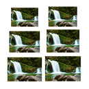 Aquarium Fish Tank Background Poster Waterfall Landscape Decor 61x30cm