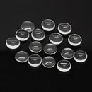 10pcs /lot 20mm Round Flat Back Clear Glass Cabochon Time Gem Patch Z1F6