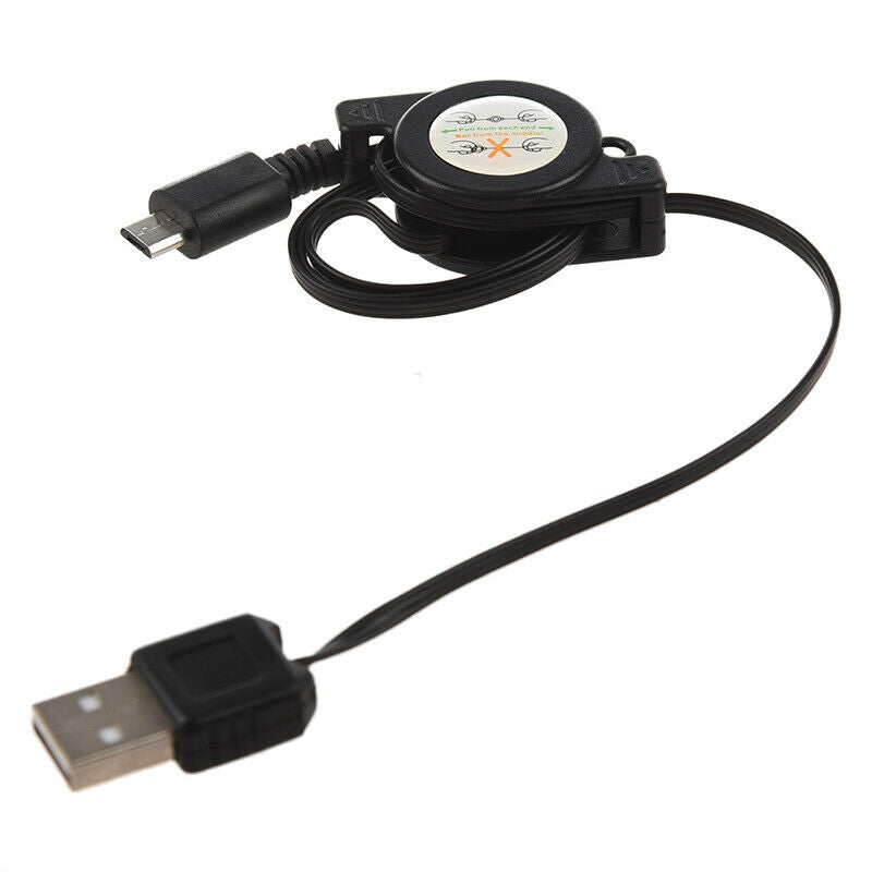 Universal Retractable USB Data Cable with Micro-USB Plug (For Palm, BlackBe W2Q3