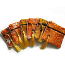 10PCS Mix Colors Chinese Zipper Coin Tassel Silk Square Jewelry Bags Pouch WYME
