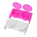 2 Pcs Nails Brushes Cleanser Cup Cleaning Remover Container Bottle With Lid