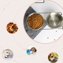 Double Pet Dog Bowl Cats Puppy Food Water Feeder Stainless Steel Pet Bowl w