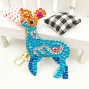 5pcs DIY Full Drill Special Shaped Diamond Painting Key Ring Christmas Gift
