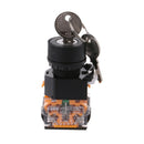 Key Switch ON/OFF Lock LAY38 3 Gears Key Switch 22MM Electronic With Keys New