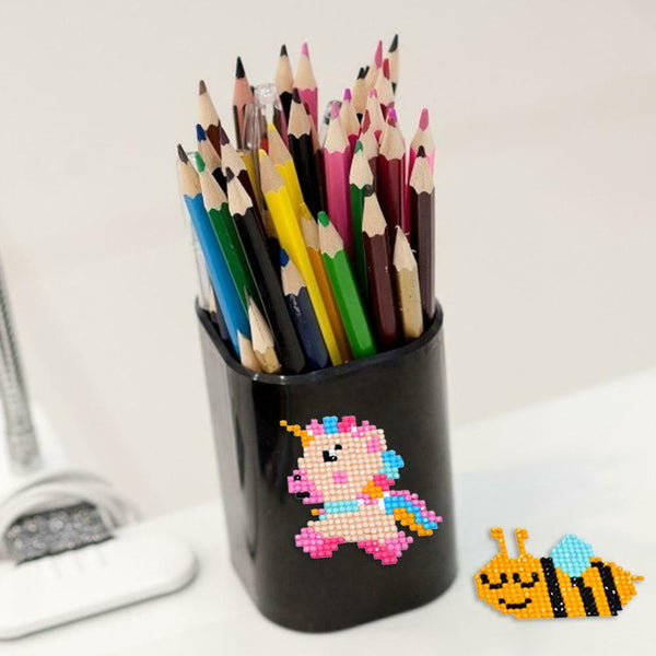DIY Full Drill Round Cartoon Animal Diamond Painting Xmas Children Stickers