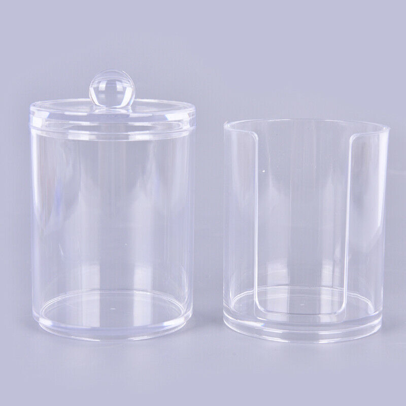 Acrylic Cotton Swab Makeup Organizer Storage Box Container Pad Holder CosmeS Ew