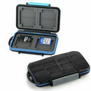 Case Cover Box for Memory Card Waterproof CF has 4 or 8 SD Black 13x8x1.8cm D6P9