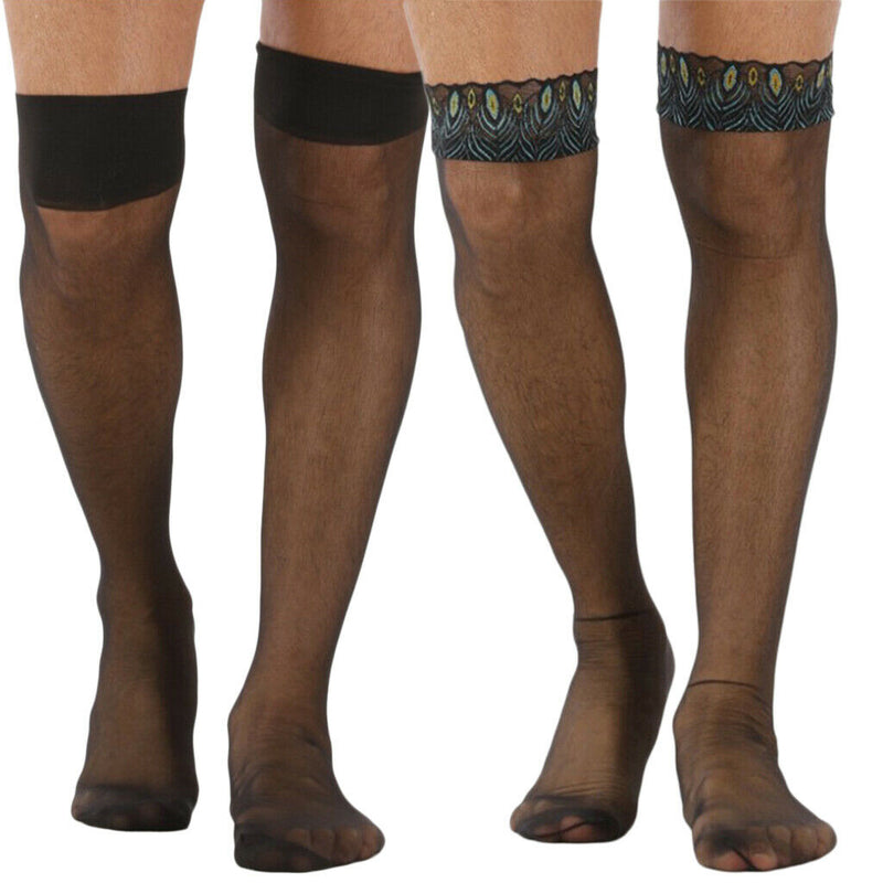 2 Pairs Breathable Stockings for Men Plus Size