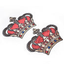 Golden Crown Sequins Beads Patch for stickers T-shirt jacket Sew on Applique TO
