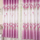 Modern Home Living Room Window Tulip Pattern Curtain Purple