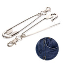 Unisex Punk Metal Wallet Belt Chain Rock Pants Keychain Pin Ring Clip Keyring`US