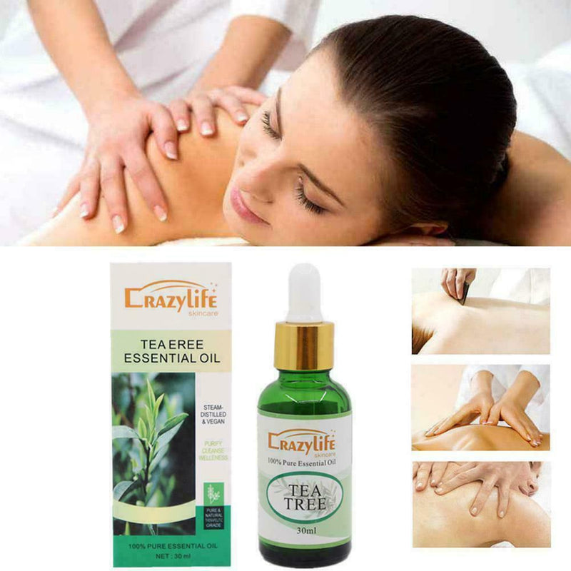 Tea Tree Oil 100% Natural Pure Undiluted Uncut Essential 3ML Oil Z1G5