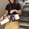Rivet Shoulder Handbags PU Leather Chain Women Small Crossbody Bags (Pink)