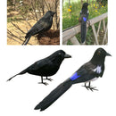 2x Artificial Decorative Bird Realistic Crows Raven Statue Garden Decor