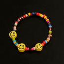 Boho Fashion Smile Face Bracelet Colorful Beads Bangle Women Charm Jewelry GifJR