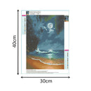 Night Seascape Full Drill Diamond Painting DIY Needlework Cross Stitch Set
