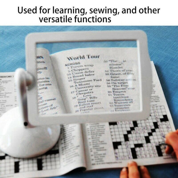 Brighter LED Screen Magnifier Reading Viewer Hands-Free Magnifying Glass