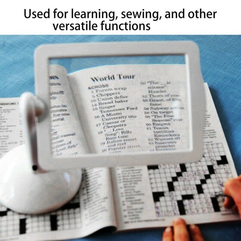 Brighter LED Screen Magnifier Reading Viewer Hands-Free Magnifying Glass