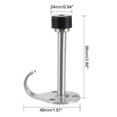 304 Stainless Steel Brushed Bathroom Hook Style Wall Mounted Door Stopper H