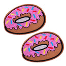 4 PCS DIY Pink Doughnut Embroidered Applique Sew Iron on Patch Jeans Bag Shirt
