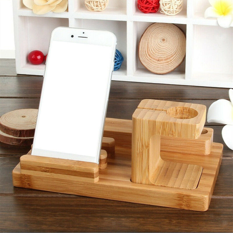 2 In 1 Charging Station Holder With Watch 3 Port USB Hub Charging Station Made