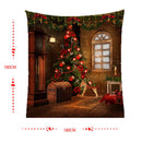 Xmas Art Wall Hanging Tapestry Christmas Decor Backdrop Party Decoration 07