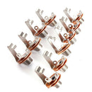 10 Pcs Mono Input Jack for Guitar Bass 6.35mm Orange J5F4