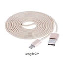 2m USB3.1 Type-C Port 2.4A Output Nylon Braided Charging Data Cable A