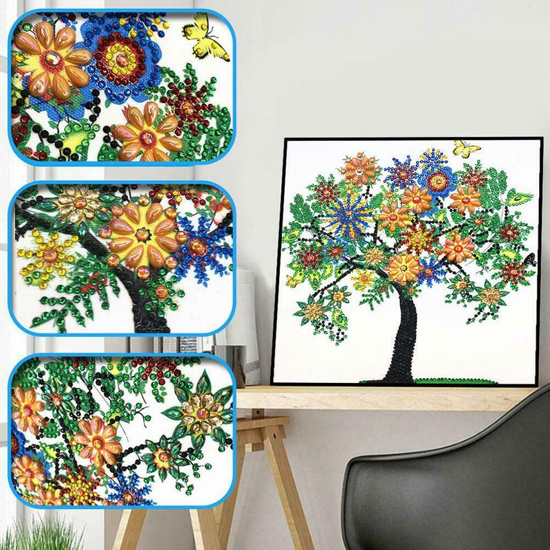 5D DIY Special Shaped Diamond Painting Tree Cross Stitch Mosaic Craft Kits