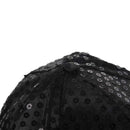 Glitter Hip Hop Dancer Hat Sparkling Bling Sequin Baseball Club Cap Black