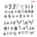 50x/lot Tibetan Sliver Mini Mixed Christmas Charms Pendant DIY Jewelry Making Ew