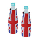 4 x UK Flag Pattern Stubby Beer Soda Tin Can Chilling Wrap Cooler Holder