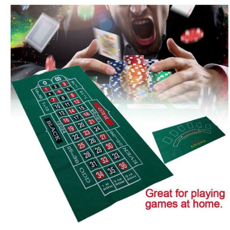 Casino Playing Gaming Table Felt Tablecloth Board Game Craps Cover Mat