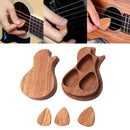 3pcs Smooth Surface With Case Bass Ukulele Gift Wooden Guitar Picks Replacement