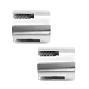 2 Pack 316 Stainless Steel 90 Degree Cross Clip 3mm Wire Rope Fitting Hardware -