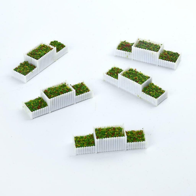 15 Packs N 1/150 Flower Beds Miniatures for Building Diorama Fairy Garden
