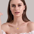 Simple Heart Pendant Necklace Women Golden Clavicle Chain Charming Jewelry
