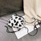Cow Print Plush Drawstring Pouch Nylon Women Shoulder Pack Composite Set