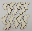 50Pcs DIY Wooden Foot Shaped Natural Wood Decoration Hand-made Graffiti ChipsOZ