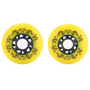 90A Inline Skating Pulley Skateboard Wheel 76Mm 4 Pieces / Set Yellow F5Y8
