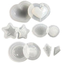 Water Injection Hollow Silicone Jewelry Molds Diy Craft Shells Heart Round