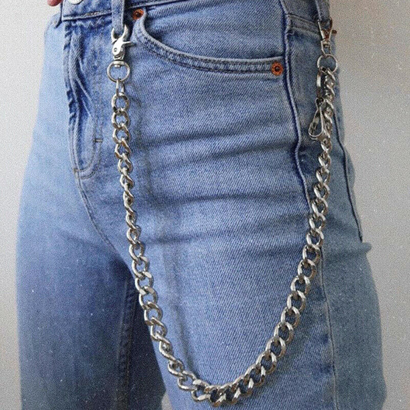 60cm Long Keyring Keychain Chain Hipster Pant Jean Key Wallet Belt Ring ClipAly