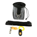 2pcs Dog Treat Bag Pet Training Snack Pouch Dog Walking Feed  Black/Gray