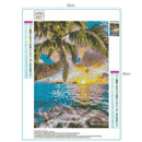 5D DIY Full Drill Diamond Painting Seaside Tree Cross Stitch Embroidery Kit