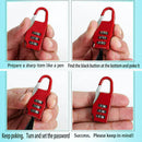 Travel Luggage Lock 3 Digit Combination Resettable Metal Mini Password Lock