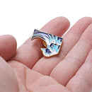Blue Waves Brooch Enamel Pin Buckle Cartoon Metal Brooch For Coat Jacket Ba O9X8
